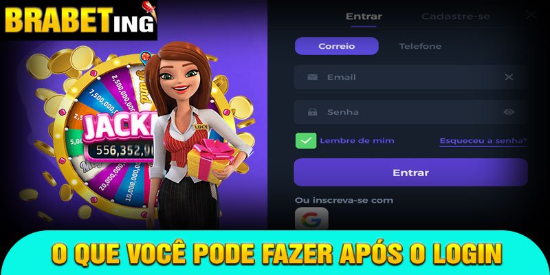 O que você pode fazer após o login